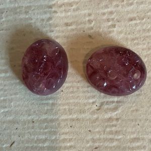 - 30 vintage pressed glass cabochons/W.Germany